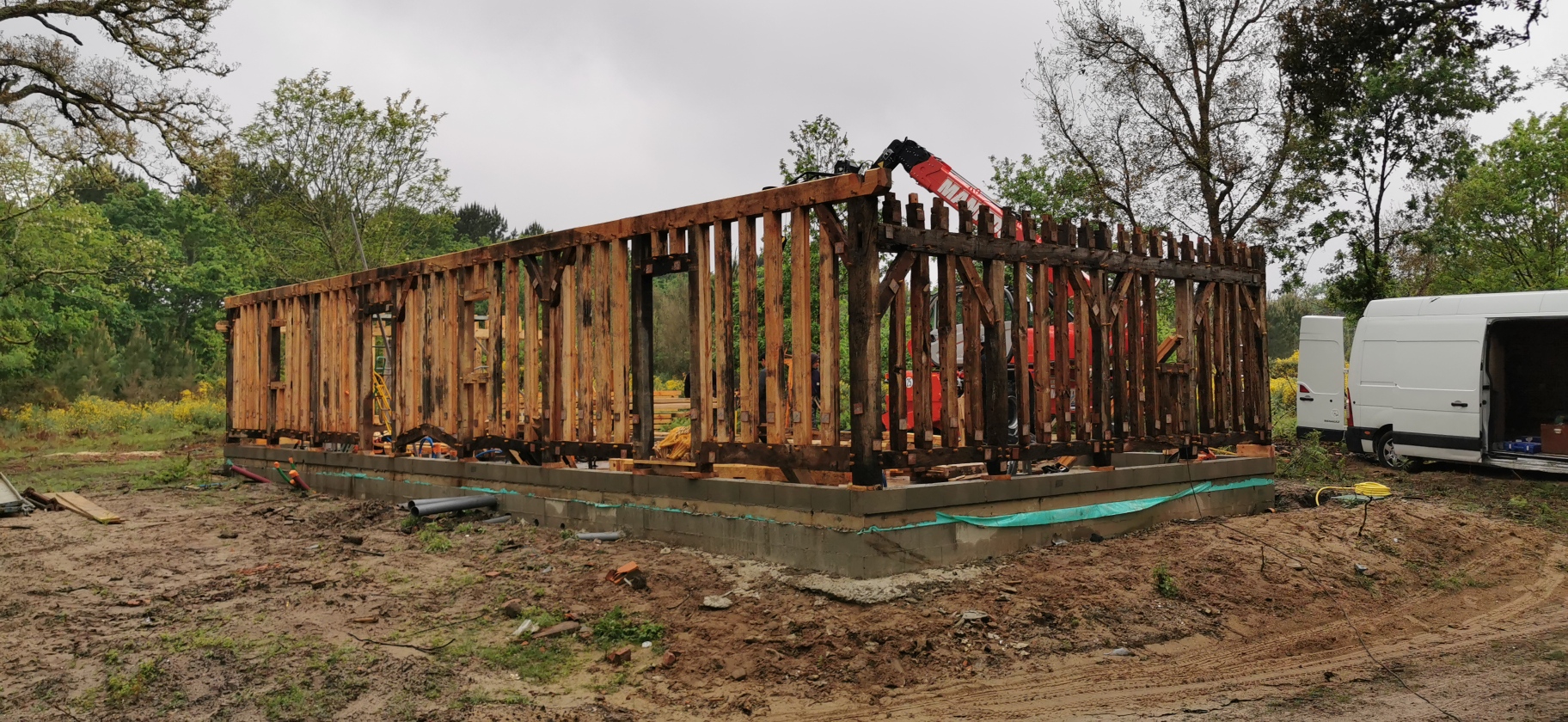 Charpentier en trian de réaliser une maison ossature bois à Capbreton